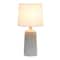 Simple Designs 16" Textured Linear Ceramic Table Lamp